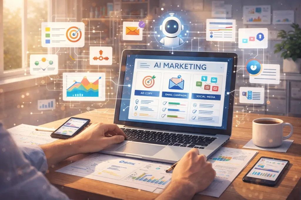 AI marketing services as an AI side hustle using automation and data-driven campaigns