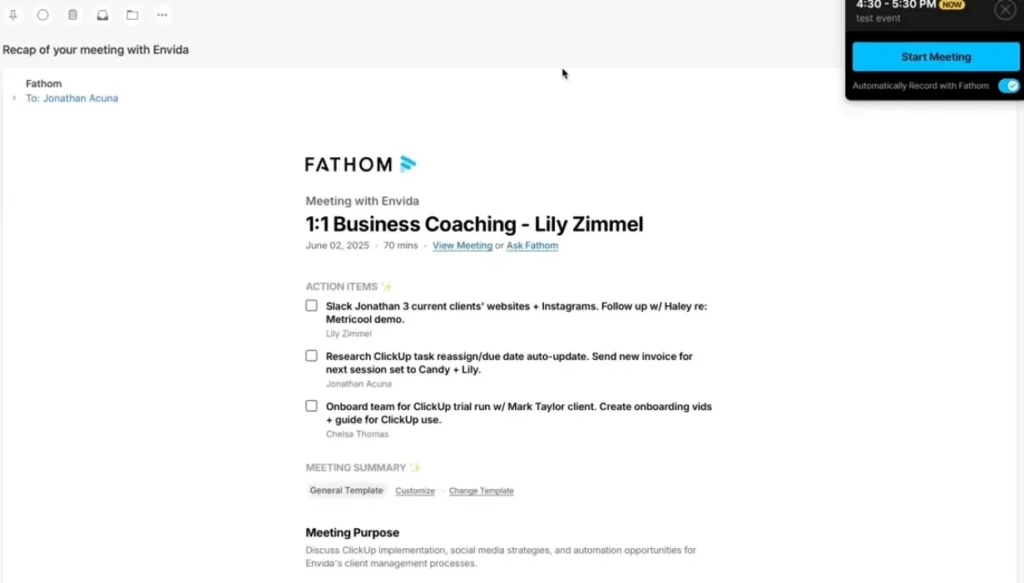 ai business tools - fathom ai