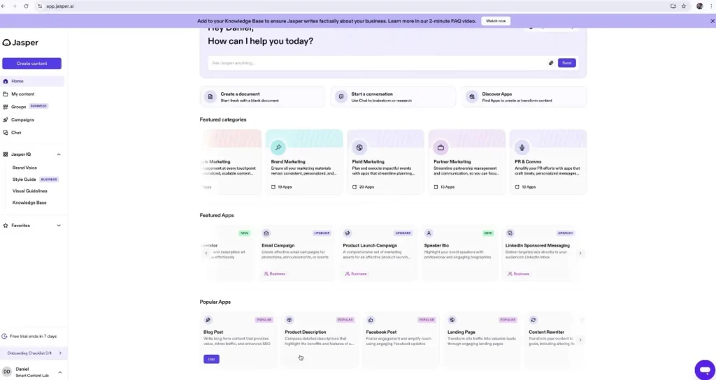 ai business tools - jasper ai