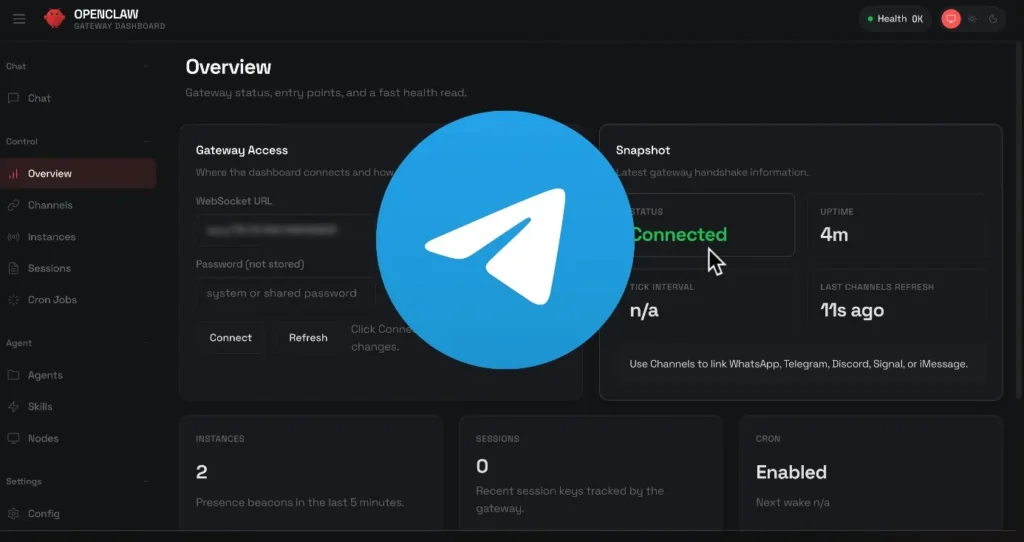 openclaw ai assitant- telegram setup