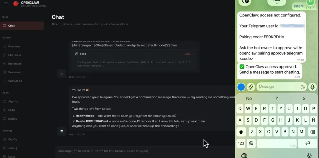 openclaw ai assitant - telegram